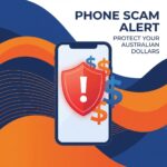 Phone scam alert warning illustration protecting Australian dollars from fraud