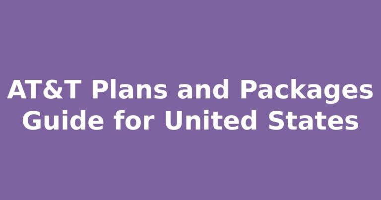 AT&T Plans and Packages Guide for United States